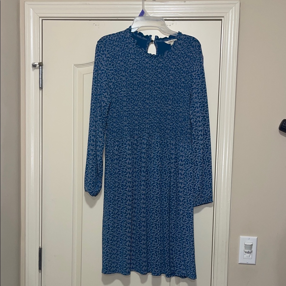 Matilda Jane Blue and White Ruffled Dress